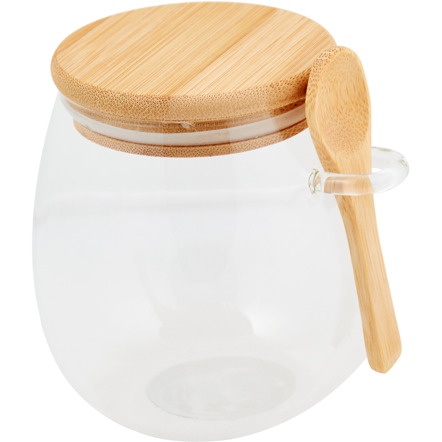 Glass Storage Jar with Bamboo Lid - 600ml Image 3