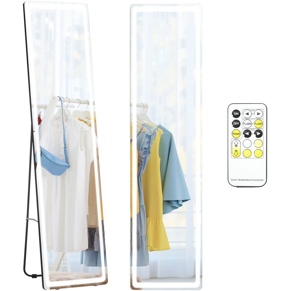 Portland Lighted Aluminium frame Full Length LED Floor Mirror 160 x 40cm Image 3