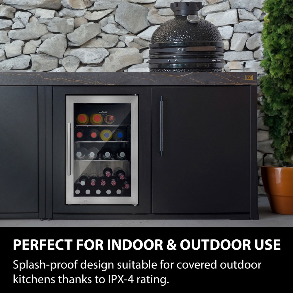 CASO Design 700 Stainless Steel BBQ Wine Cooler with Right Hinge 63L Image 2