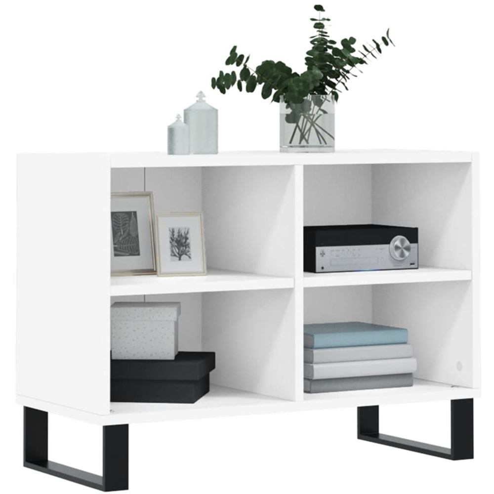 vidaXL 4 Shelf White TV Cabinet Image 3