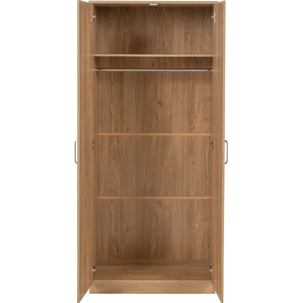 Seconique Dakota 2 Door Wardrobe Oak Effect Bedroom Furniture Set Image 6