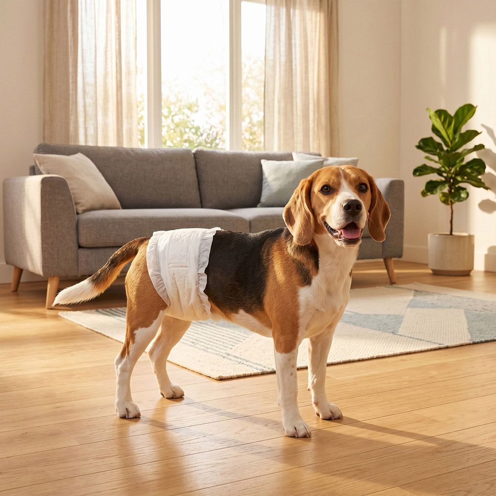 PawHut Large Super Absorbent Male Dog Diapers 62-80cm 48 Pack Image 3