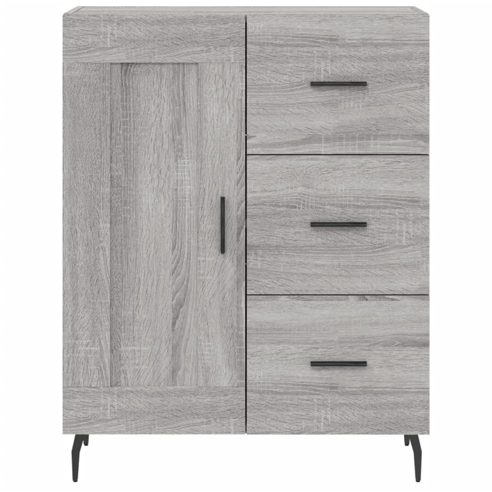 vidaXL 3 Door 3 Drawer Grey Sonoma Highboard Image 8