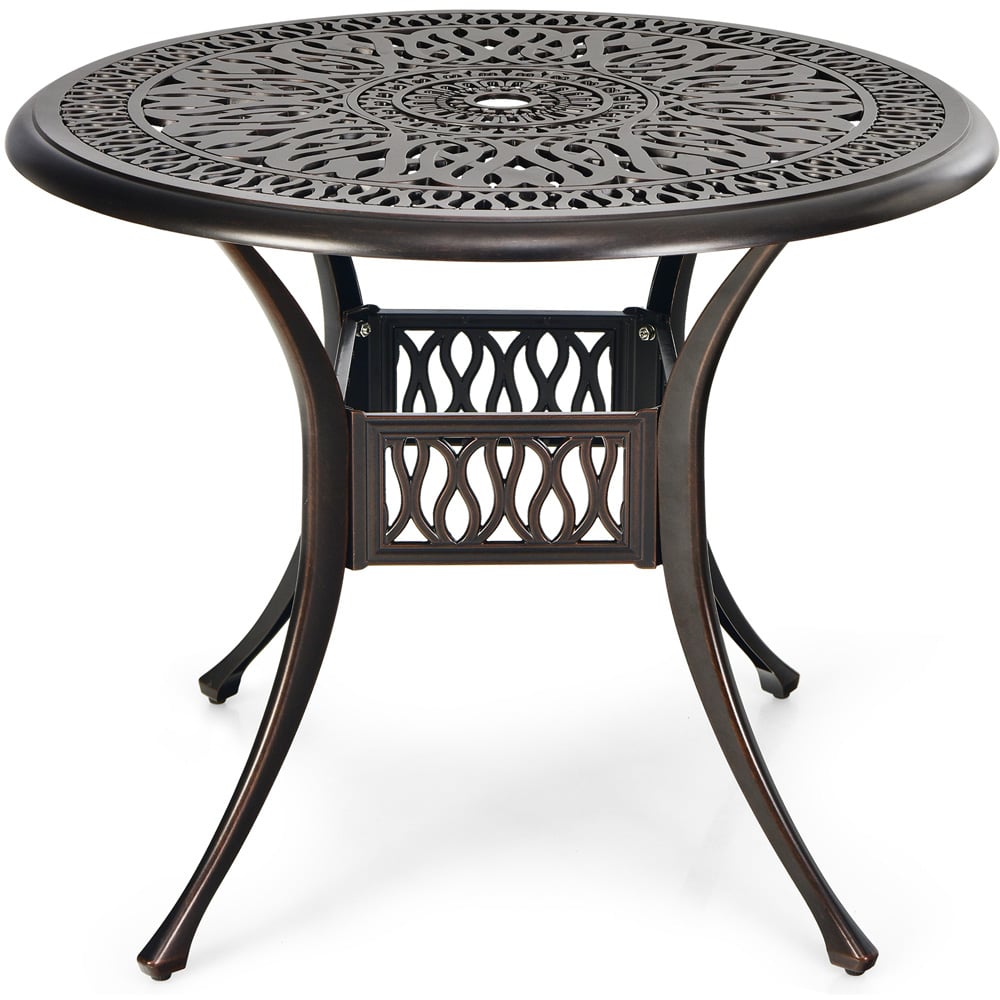 Costway Copper Round Outdoor Dining Table Image 2