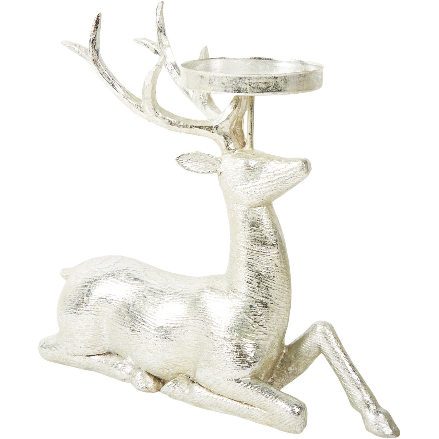 Deer Candle Holder Silver - Silver Image 2