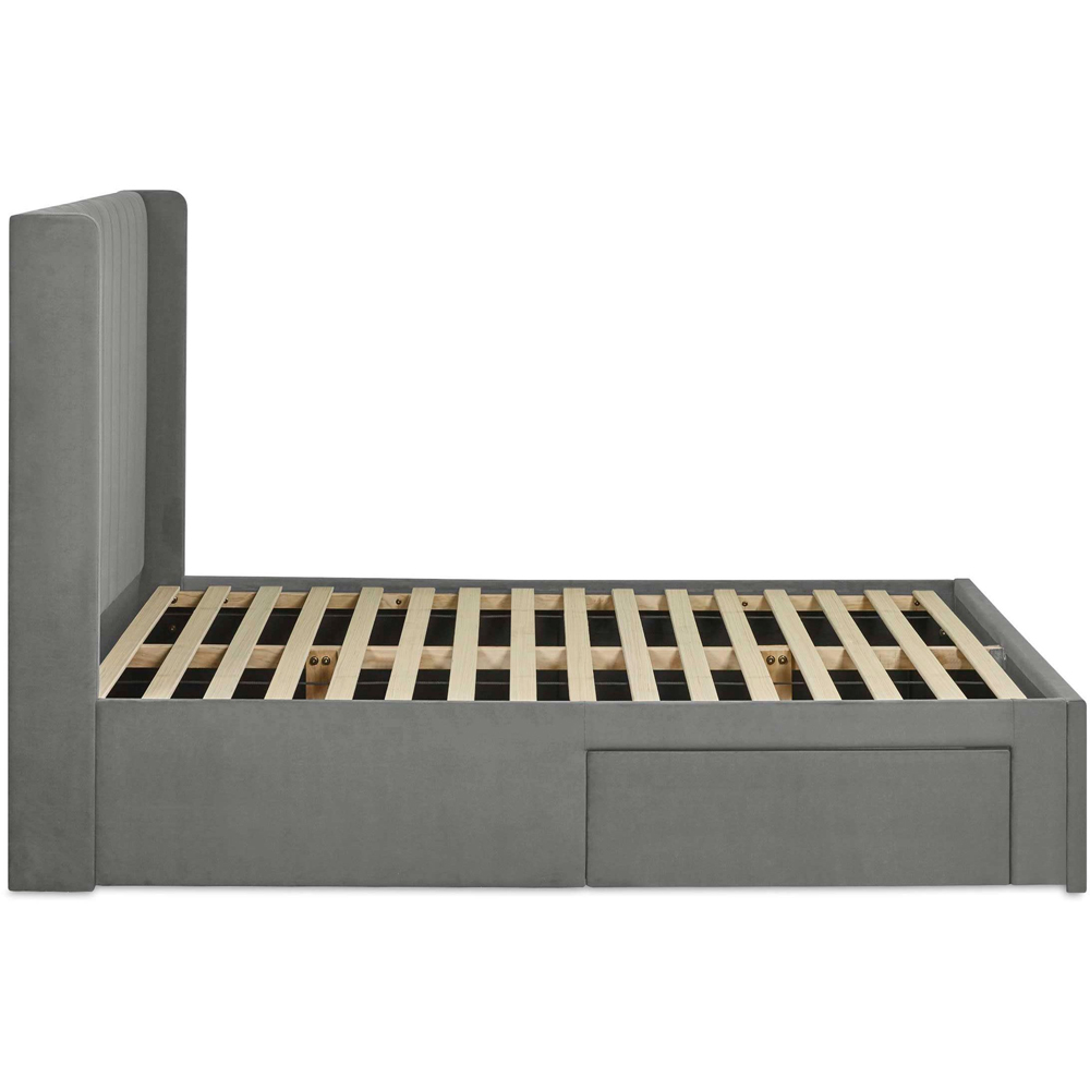 Julian Bowen Leila Steel Grey Double Bed with Dual Storage Door Image 5