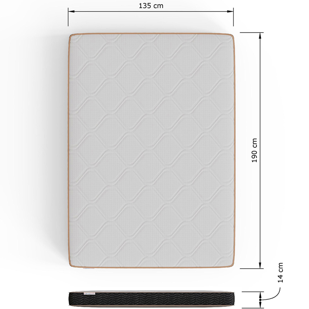 GFW Double Black Faux Leather End Lift Ottoman Bed with Bonnell Mattress Image 9