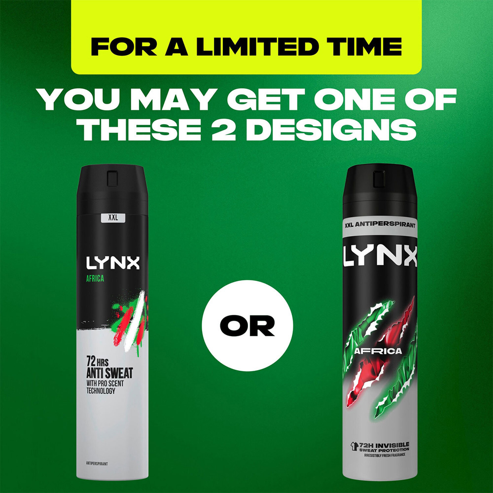 Lynx Africa The G.O.A.T. of Fragrance 72H Anti-Perspirant Deodorant Spray 250ml 18 Pack Image 9