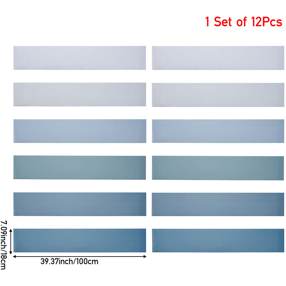 Living and Home Blue Self-Adhesive Peel and Stick Stair Riser Sticker 12 Pack Image 7