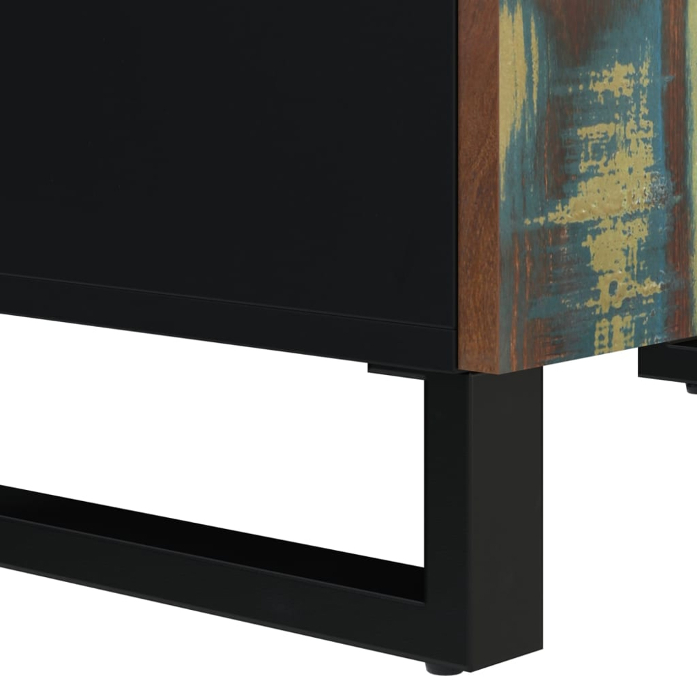 vidaXL 4 Door Multicolour Solid Reclaimed Wood Sideboard Image 7