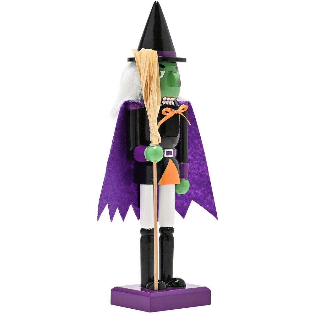 Hocus Pocus Halloween Wooden Nutcracker Witch Image 3