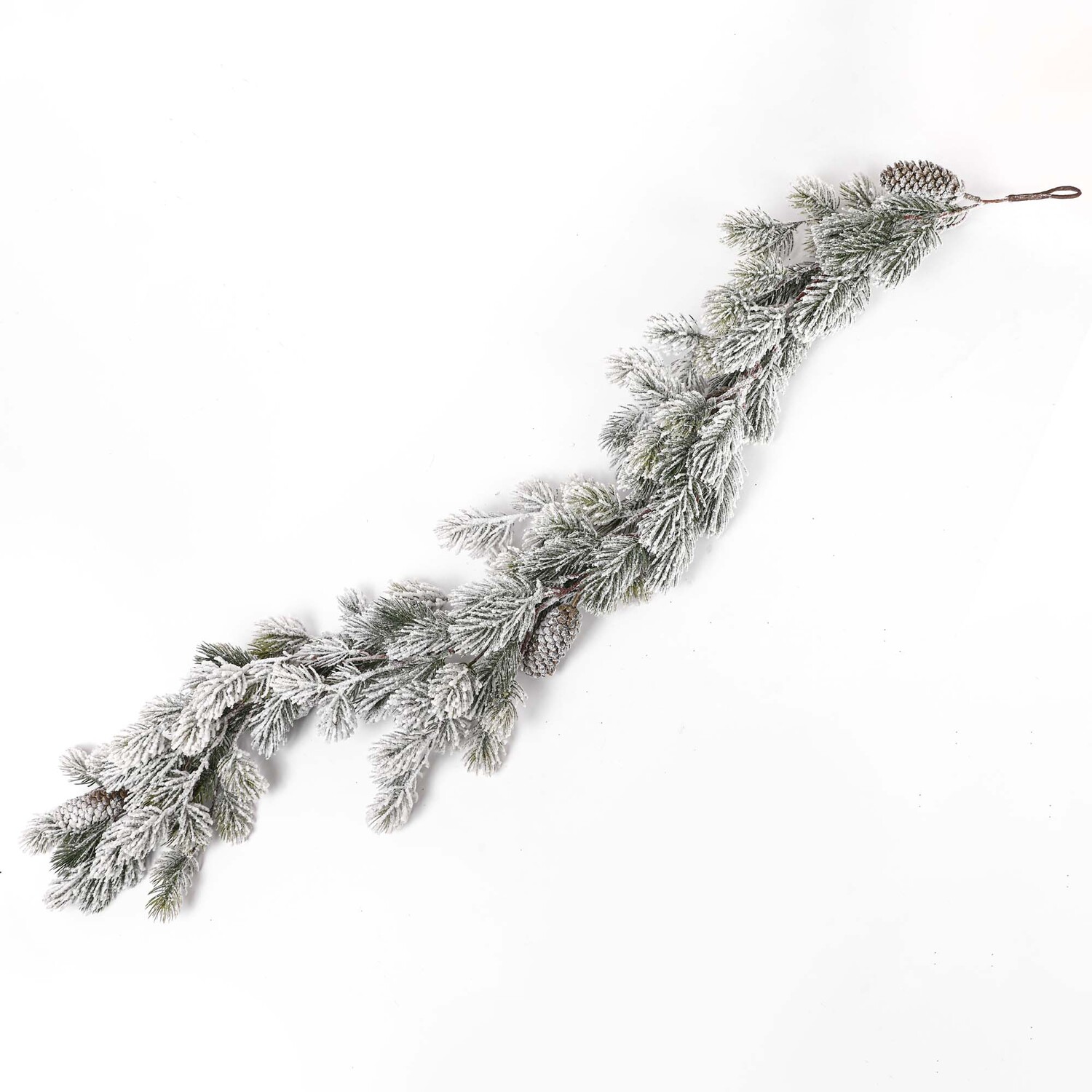 Frosted Pine Garland White Image 1