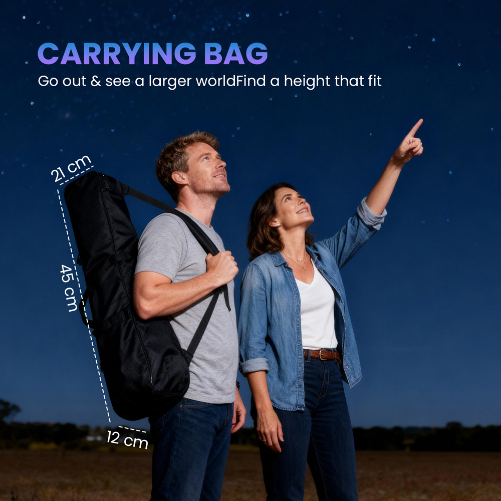 Outsunny White 70mm Aperture Refractor Astronomy Telescope with Carry Bag Image 4