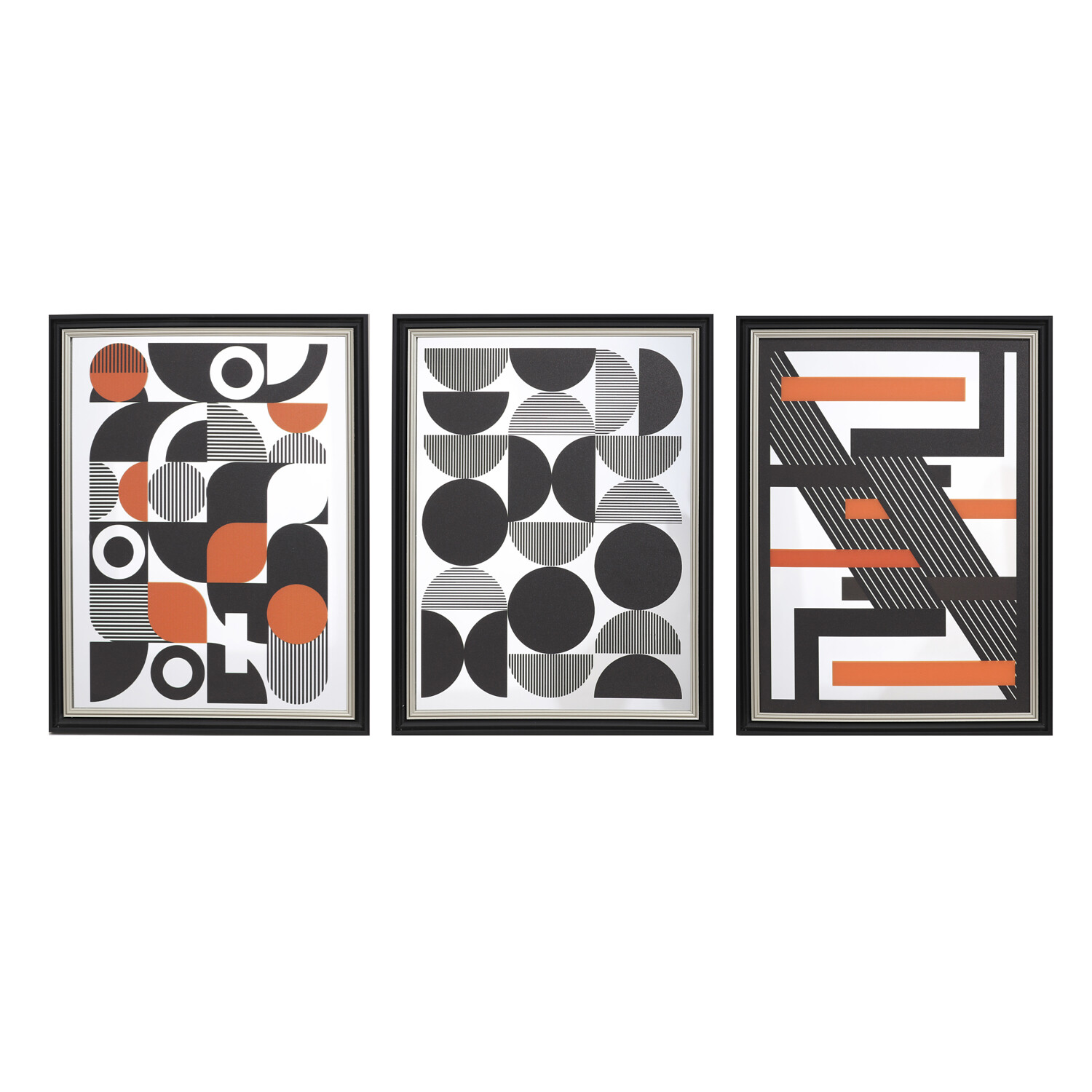 Geometric Mirrored Wall Art Multicolour Image 1