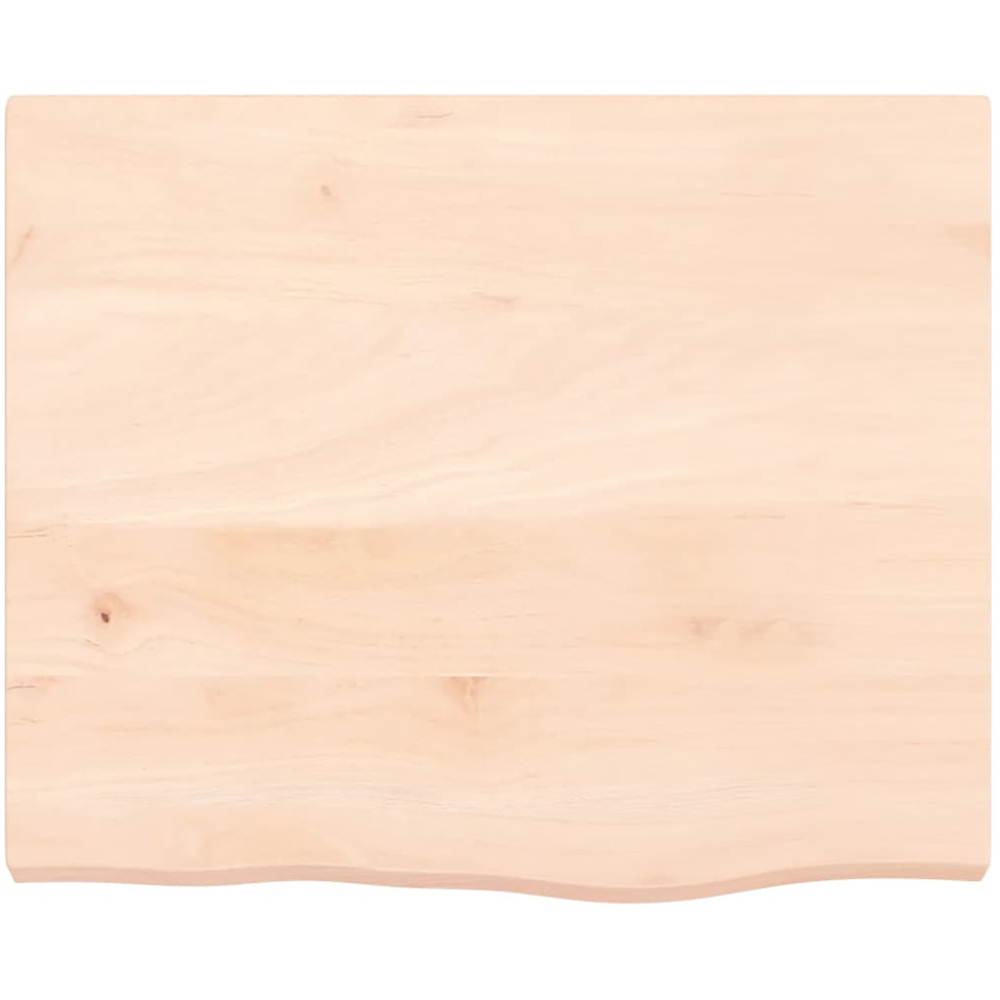 vidaXL 60 x 50 x 4cm Untreated Solid Oak Wood Wall Shelf Image 3
