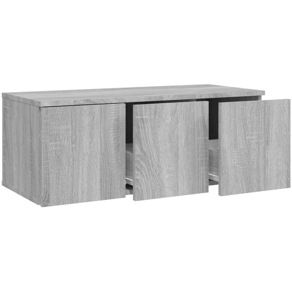 vidaXL 3 Drawer Grey Sonoma TV Cabinet Image 4