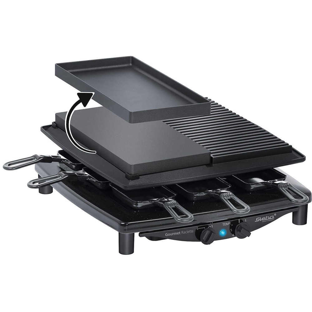 Steba Delux Quality Stone Raclette Grill with Griddle and Plancha Image 3