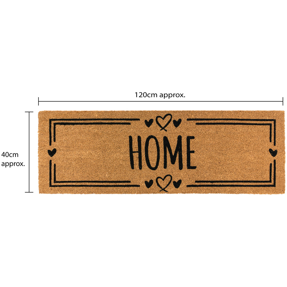 JVL Home Hearts Coir Latex Backed Door Runner 40 x 120cm Image 9