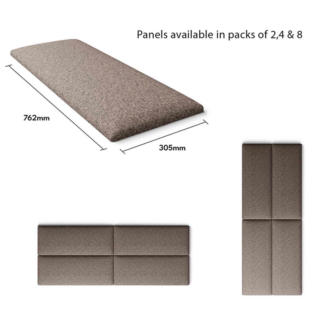 Aspire EasyMount Mineral Yorkshire Knit Upholstered Wall Mounted Headboard Panels 8 Pack Image 5