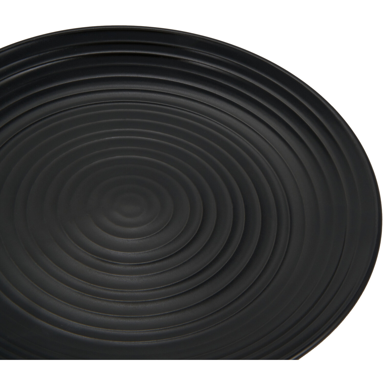 Nera Ribbed Side Plate - Black Image 2