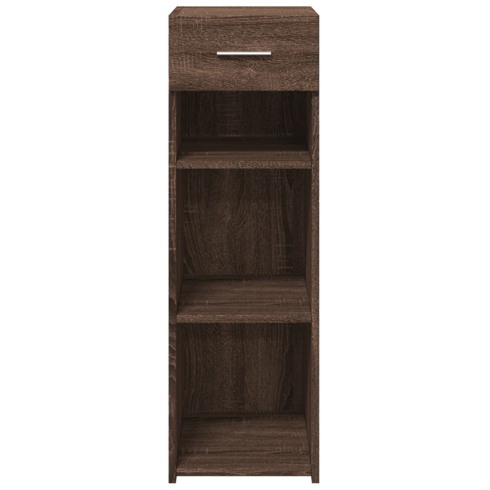 vidaXL Single Drawer 3 Shelf Brown Oak Sideboard Image 4