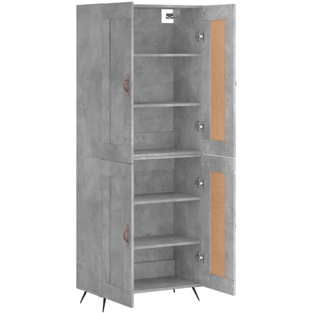 vidaXL 4 Door Concrete Grey Highboard Image 4