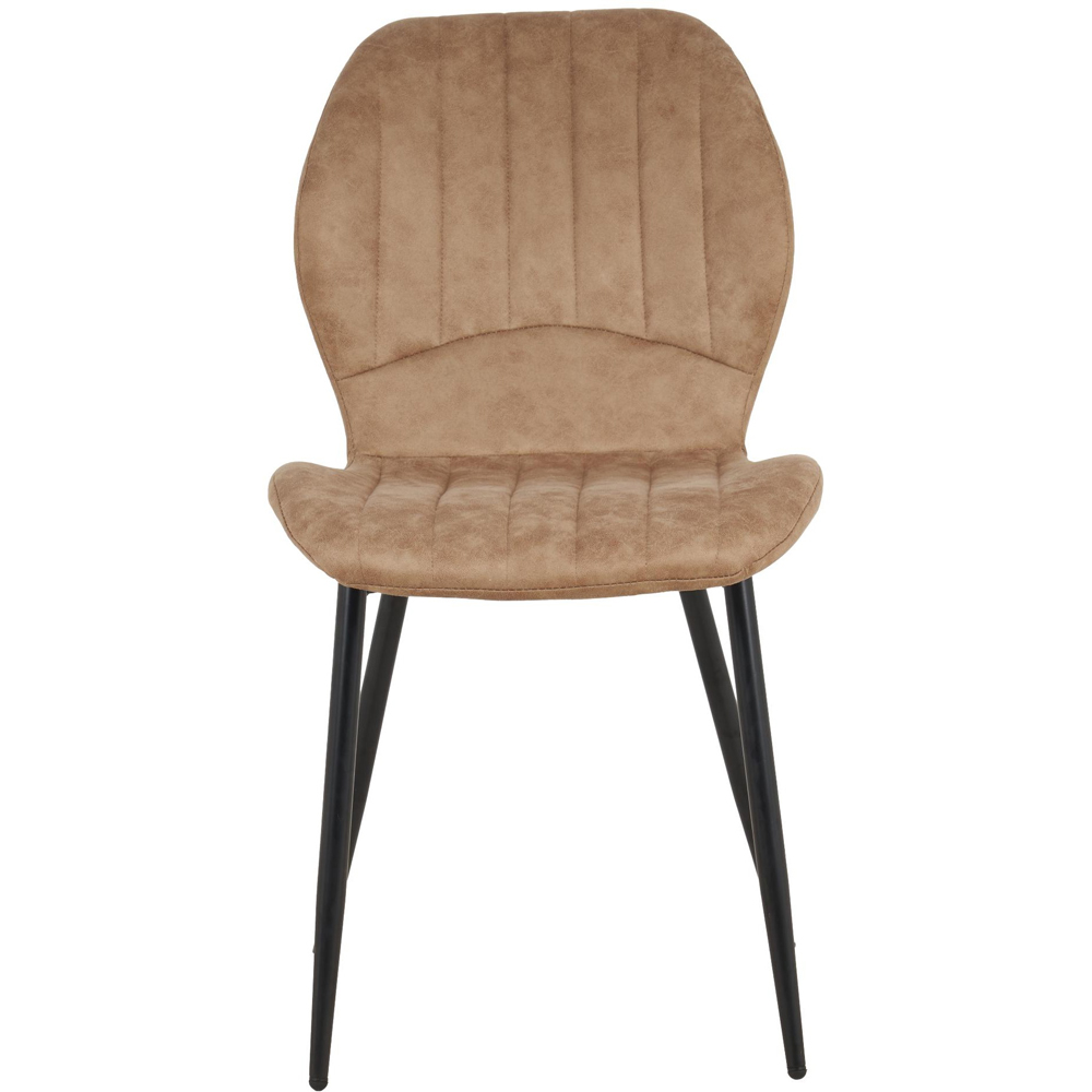 Indoor Living Jaydn Set of 4 Brown Distressed Leather Dining Chairs Image 3