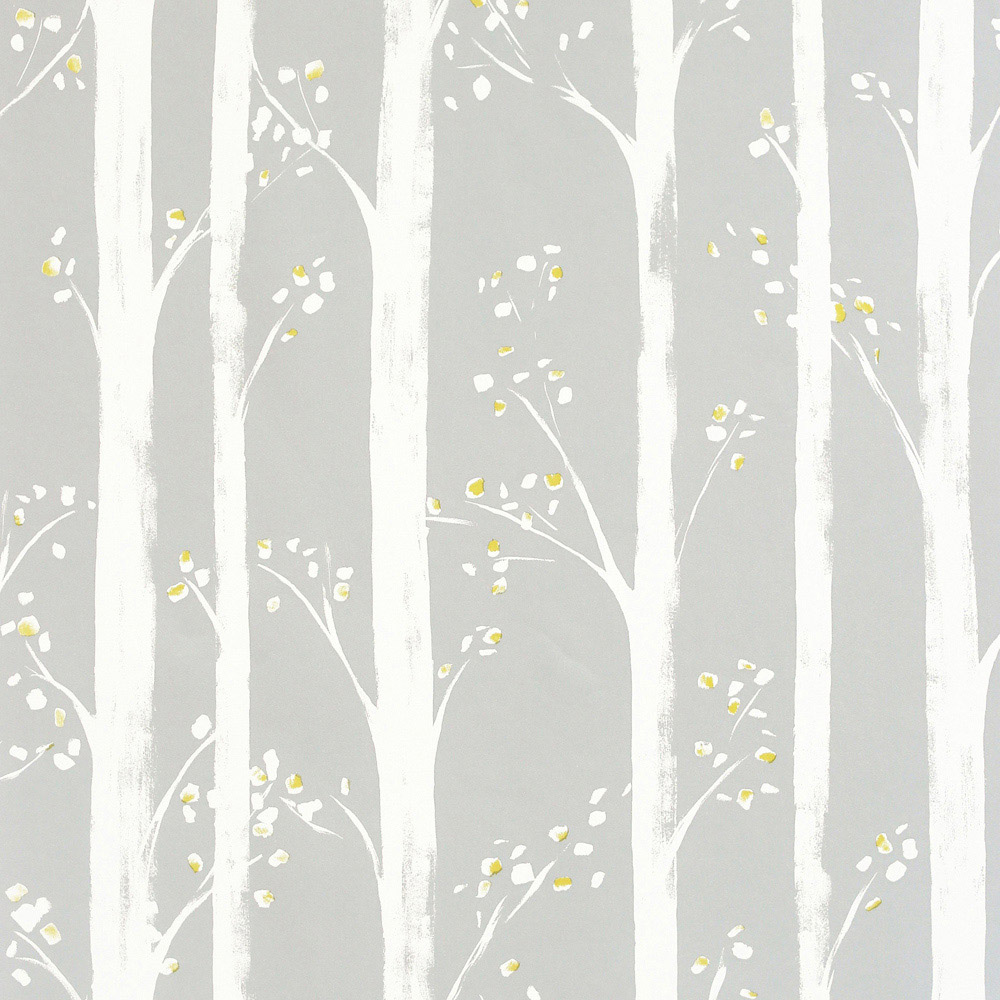 Arthouse Pretty Trees Ochre and Grey Wallpaper Image 1