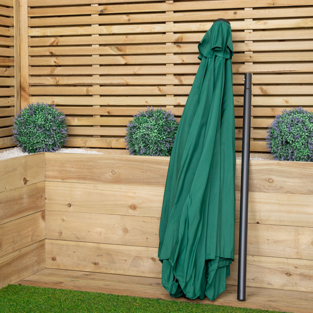 Samuel Alexander Green Cantilever Havana Parasol with Crank Handle and Cover 2.7m Image 5