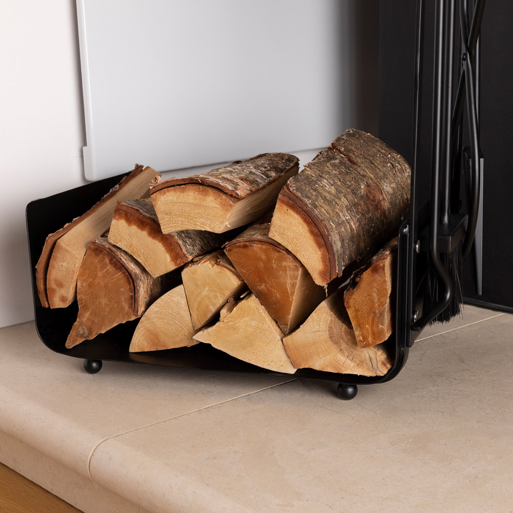 Charles Bentley Stanton Black Log Holder and Tool Set Image 9