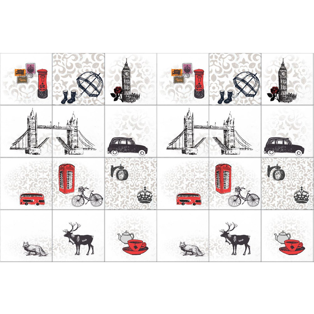 Walplus Londoner Tile Sticker 24 Pack Image 2