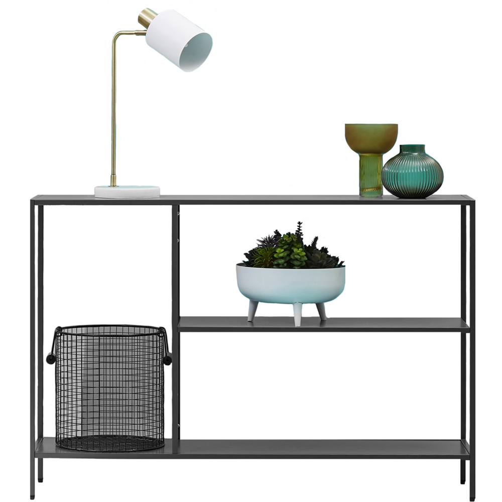 Premier Housewares Grey Metal Console Table Image 2