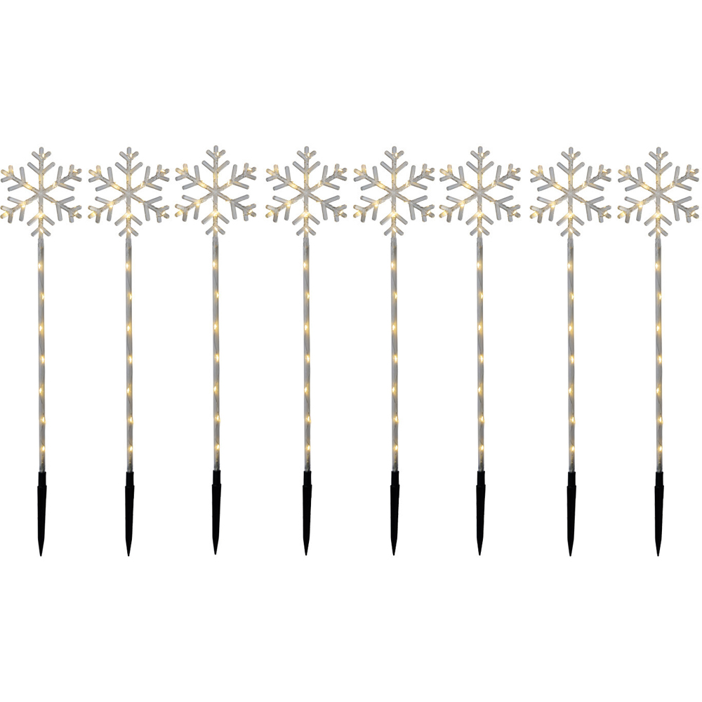 8 Piece Snowflake Stake Lights Image 2