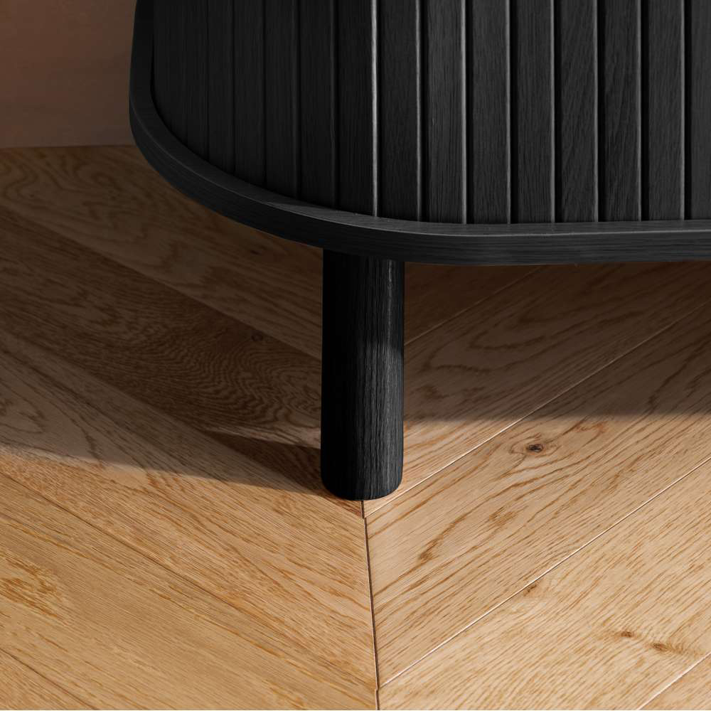 Birlea Axel Fluted Black TV Unit Image 7