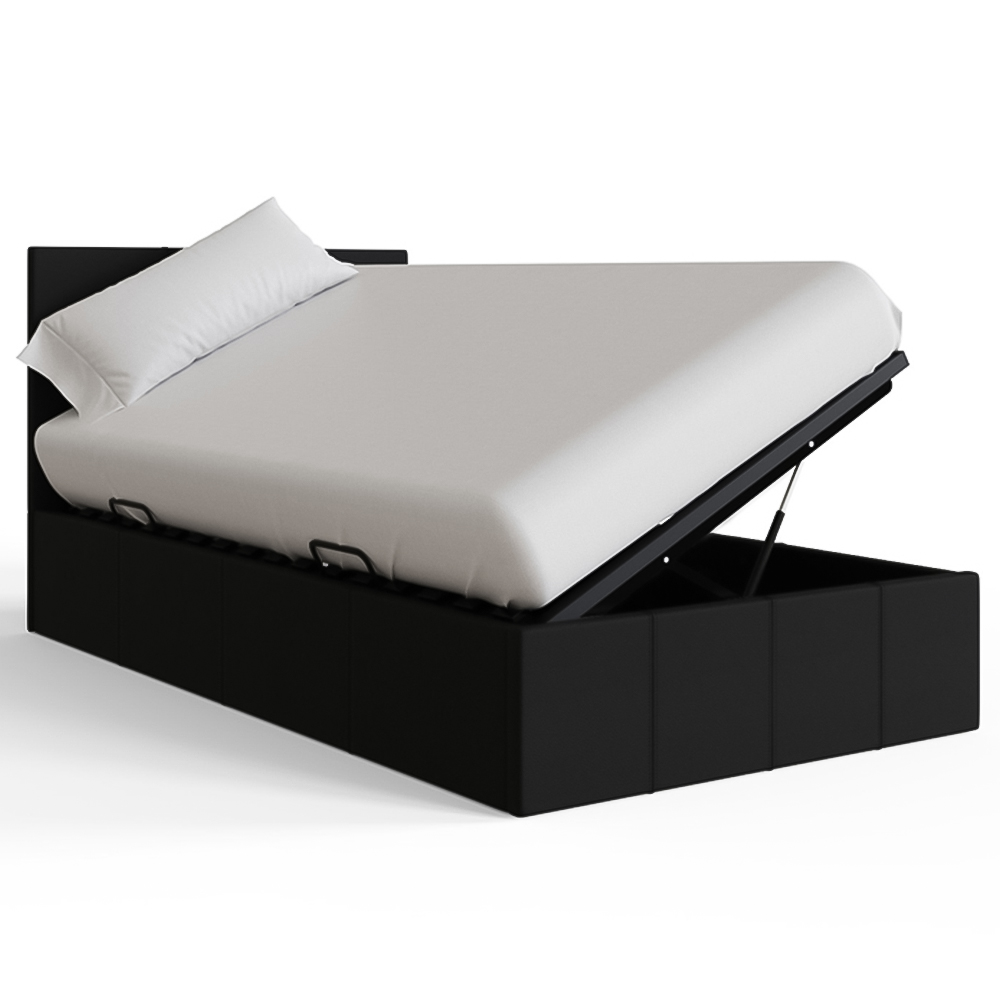 GFW Single Black Side Lift Ottoman Bed Image 4