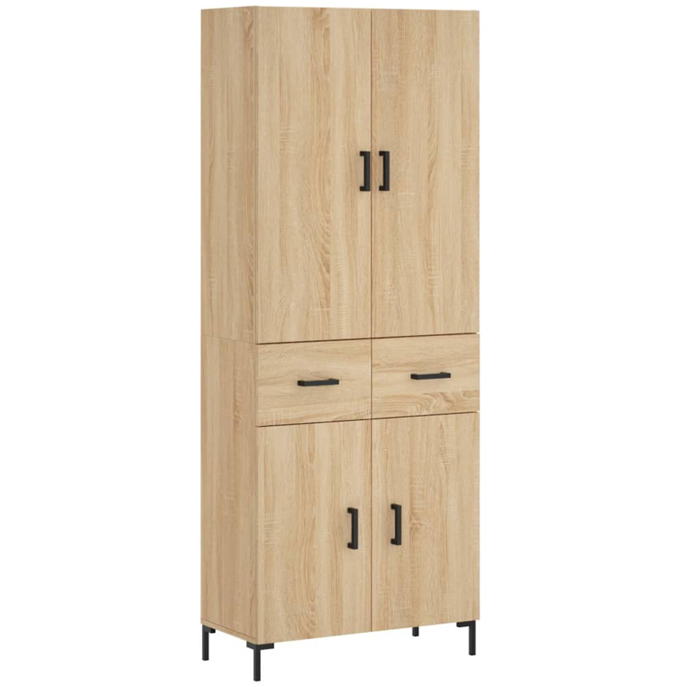 vidaXL 4 Door 2 Drawer Sonoma Oak Highboard Image 2