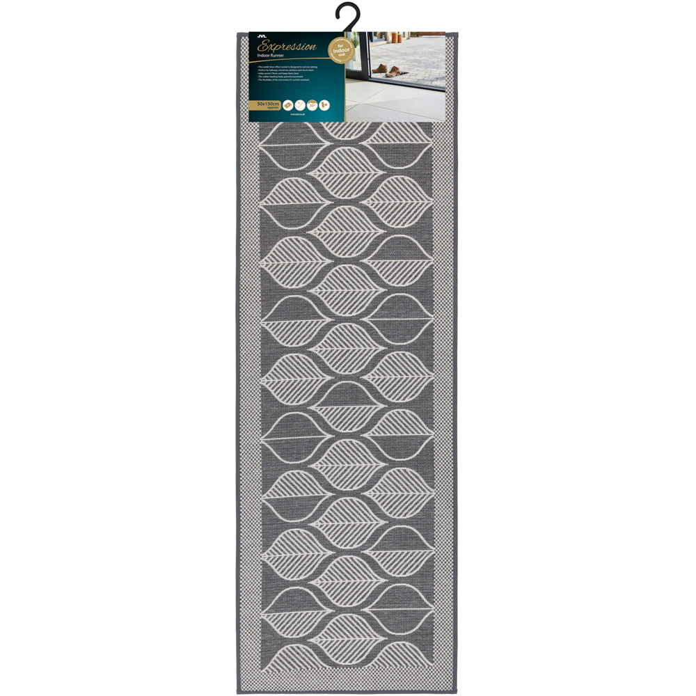 JVL Expression Leaves Rubber Backed Door Runner 50 x 150cm Image 3
