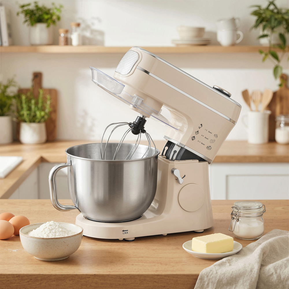 HOMCOM 800-296V70CW 11 Speed Cream 6L Stand Mixer 1400W Image 2