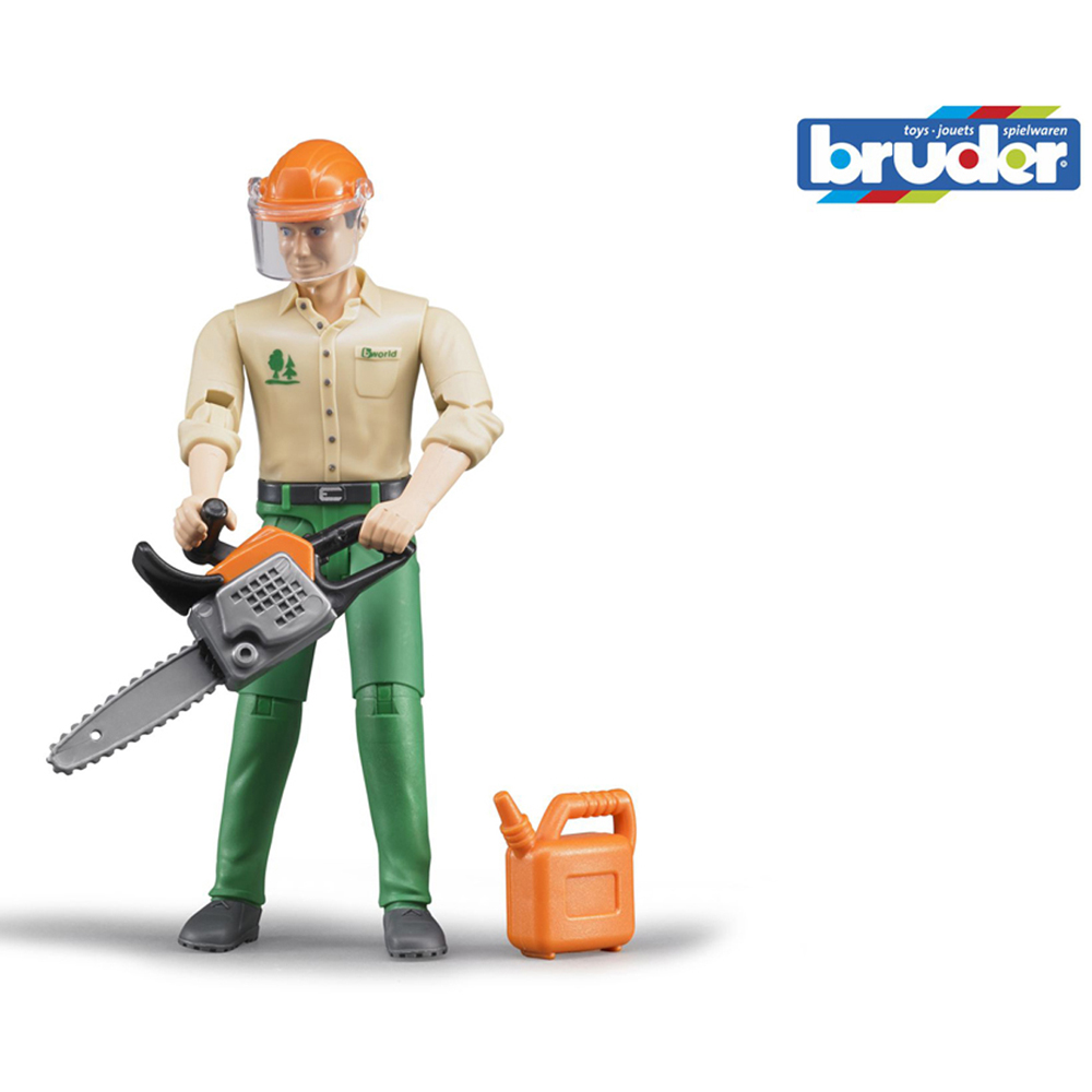 Bruder Kids bworld Forestry Worker with Accessories Playset Model Image 3