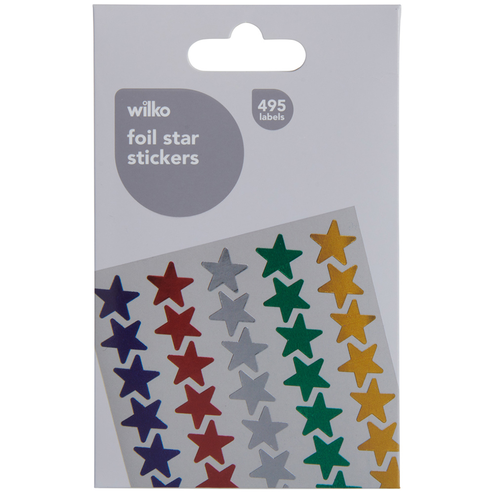 Wilko Foil Sticker Stars Wilko