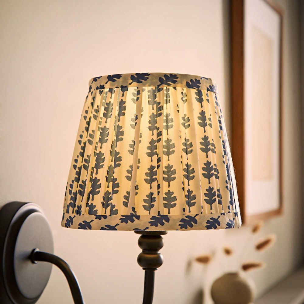 ValueLights Grange Blue Floral Pleated Extra Small Lamp Shade 16cm Image 6