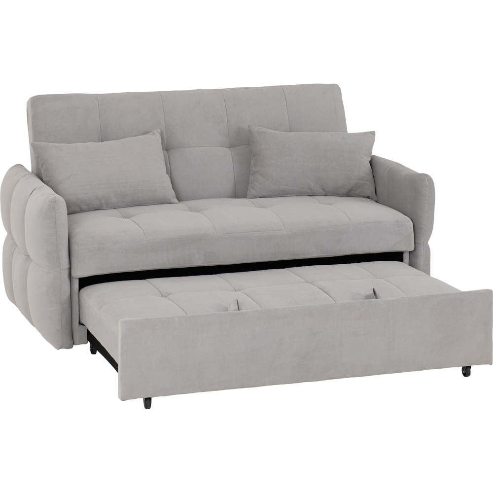Seconique Chelsea Double Sleeper Silver Grey Fabric Sofa Bed Image 6