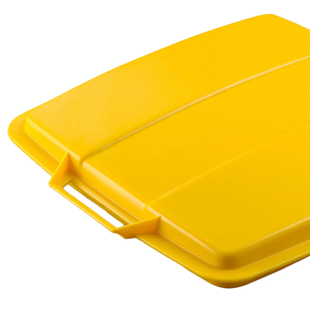 Durable DURABIN Yellow Square Recycling Bin Lid 90L Image 2