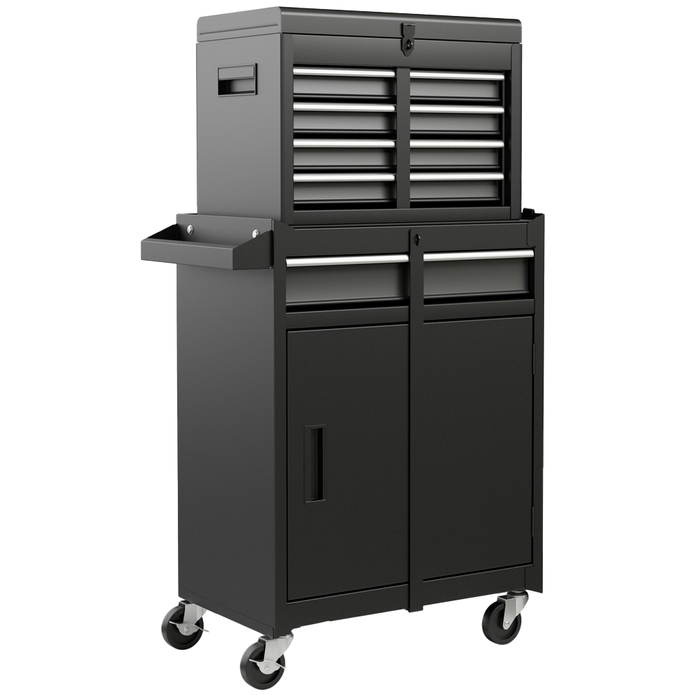 Costway 5 Drawer Black High Capacity Tool Storage Cabinet Image 1