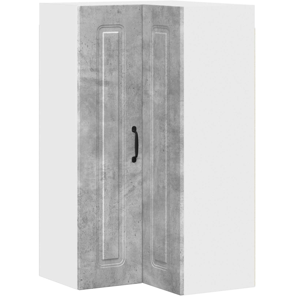 vidaXL 2 Door Concrete Grey Kitchen Wall Corner Cabinet Image 2