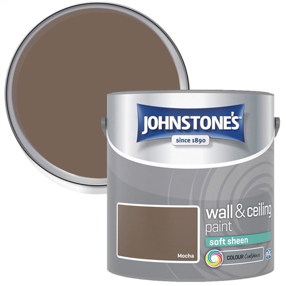 Johnstone's Walls & Ceilings Mocha Soft Sheen Paint 2.5L Image 1