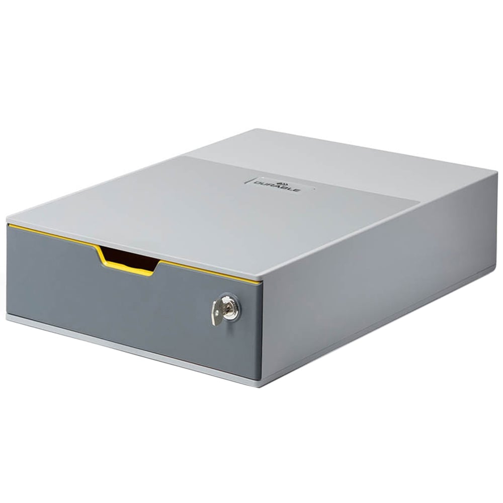 Durable Varicolor Safe Yellow Lockable GDPR Desktop Storage Drawer A4+ Image 2