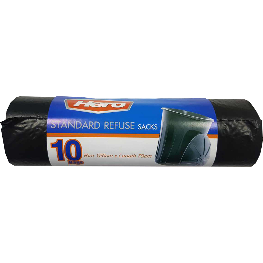 Hero Refuse Bin Bags Black 50L 60 Pack Image 2