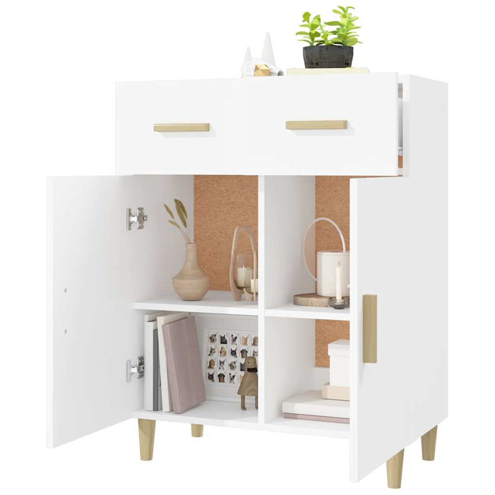 vidaXL 2 Door 2 Drawer White Sideboard Image 6