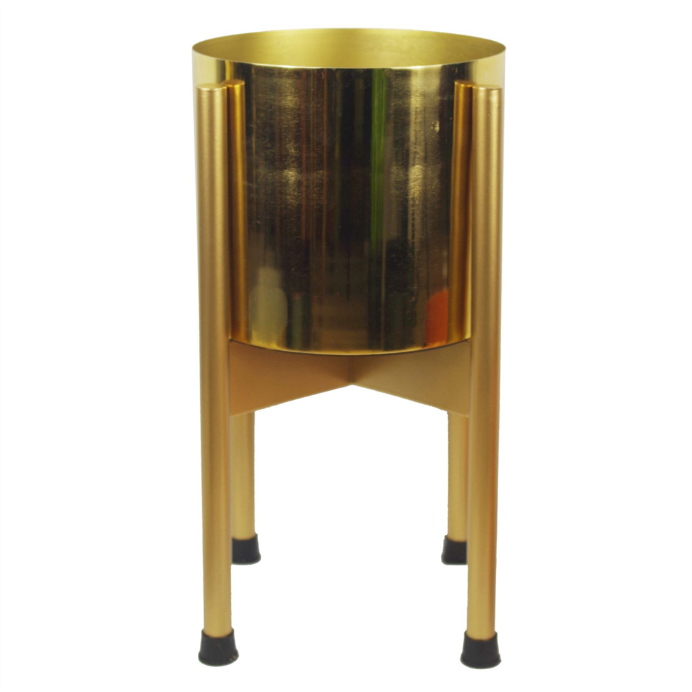 Leaf Medium Gold Planter Stand 38.5 x 18cm Image 2